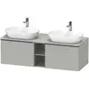 Image de Duravit Meuble sous-lavabo D-Neo 140x55 cm, 2 tiroirs, 1 porte, B bs, noir/gris ma