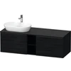 Image de Duravit Meuble sous lavabo D-Neo 140x55 cm, 2 tiroirs, 1 porte, blanc/ébène blanc