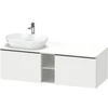 Image de Duravit Meuble sous-lavabo D-Neo 140x55cm, 2 tiroirs, 1 porte, blanc/noir mat