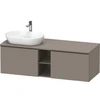 Image de Duravit Meuble sous lavabo D-Neo 140x55 cm, 2 tiroirs, 1 porte, blanc/Bas ma