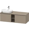 Image de Duravit Meuble sous lavabo D-Neo 140x55 cm, 2 tiroirs, 1 porte, B L, noir/lin