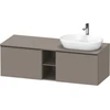 Image de Duravit Meuble sous lavabo D-Neo 140x55 cm, 2 tiroirs, 1 porte, blanc/Bas ma