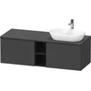 Image de Duravit Meuble sous-lavabo D-Neo 140x55 cm, 2 tiroirs, 1 porte, blanc/Grap ma
