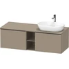 Image de Duravit Meuble sous lavabo D-Neo 140x55 cm, 2 tiroirs, 1 porte, B R, noir/lin