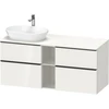 Image de Duravit Meuble sous lavabo D-Neo 140x55 cm, 2 tiroirs, 2 portes, blanc brillant