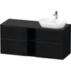Image de Duravit Meuble sous-lavabo D-Neo 140x55 cm, 2 tiroirs, 2 portes, blanc/oeuf blanc