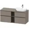 Image de Duravit Meuble sous-lavabo D-Neo 140x55 cm, 2 tiroirs SBK, 2 portes A, B R, noir/Bas ma