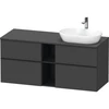 Image de Duravit Meuble sous lavabo D-Neo 140x55 cm, 2 tiroirs, 2 portes, blanc/Grap ma