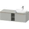 Image de Duravit Meuble sous lavabo D-Neo 140x55 cm, 2 tiroirs, 1 porte, gris anthracite