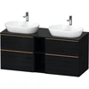 Image de Duravit Meuble sous-lavabo D-Neo 140x55 cm, 2 tiroirs, 2 portes, blanc mat/ blanc brillant