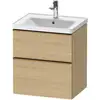 Image de Duravit Meuble sous lavabo D-Neo 58,4x45,2x62,5 cm, 1 porte, b chêne/é picéa nat.
