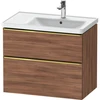Image de Duravit Meuble sous-lavabo D-Neo 78,4x45,2 cm, 1 porte, B R, g pol/Nu Nat