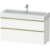 Image de Duravit Meuble sous-lavabo D-Neo 118,4x44,2 cm, blanc poli/mat, 1 porte, 1 tiroir