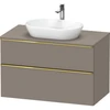 Image de Duravit Meuble sous-lavabo D-Neo 100x55 cm, g pol/Bas m, 2 tiroirs, 1 porte, 1 plan