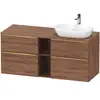 Image de Duravit Meuble sous lavabo D-Neo 140x55 cm, 2 tiroirs, 2 portes, gris poli/Nu Nat