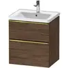 Image de Duravit Meuble sous lavabo D-Neo 58,4x45,2x62,5 cm, 1 porte, gris poli/nuancé foncé