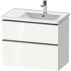 Image de Duravit Meuble sous-lavabo D-Neo 78,4x45,2 cm, 1 porte, droite, blanc brillant