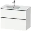Image de Duravit Meuble sous lavabo D-Neo 81x46,2 cm, 1 porte, gauche, blanc brillant/mat
