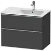 Image de Duravit Meuble sous lavabo D-Neo 81x46,2 cm, 1 porte, droite, gris mat