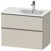 Image de Duravit Meuble sous-lavabo D-Neo 81x46,2 cm, 1 porte, droite, ES taupe mat
