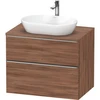 Image de Duravit Meuble sous-lavabo D-Neo 80x55 cm, ES geb/Nu N, 2 tiroirs, 1 abattant, 1 plan