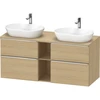 Image de Duravit Meuble sous-lavabo D-Neo 140x55 cm, 2 tiroirs, 2 portes, chêne/Ei Nat