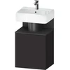 Image de Duravit Meuble sous lavabo Qatego 44x35x64,5 cm, 1 tiroir, gris mat/Grap mat
