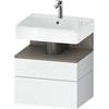 Image de Duravit Meuble sous-vasque Qatego 59x47x59 cm, blanc mat, 1 porte, 1 tiroir