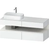 Image de Duravit Meuble sous-lavabo Qatego 140x55x60 cm, blanc brillant/bois m, gauche