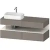 Image de Duravit Meuble sous-lavabo Qatego 140x55x60 cm, blanc gris/beige, à gauche