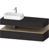 Image de Duravit Meuble sous-lavabo Qatego 140x55x60 cm, E na/gris m, Pl, robinet gauche