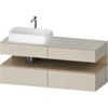 Image de Duravit Meuble sous-lavabo Qatego 140x55x60 cm, E na/tau m, Pl, gauche