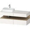 Image de Duravit Meuble sous lavabo Qatego 140x55x60 cm, blanc mat, gauche