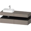Image de Duravit Meuble sous-lavabo Qatego 160x55x60 cm, gris/marron, PL, évier à gauche