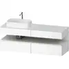 Image de Duravit Meuble sous lavabo Qatego 160x55x60 cm, blanc mat, gauche