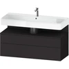 Image de Duravit Meuble sous lavabo Qatego 119x47x59 cm, gris, 1 porte, avec niche