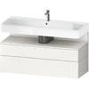 Image de Duravit Meuble sous-lavabo Qatego 119x47x59 cm, blanc mat, 1 porte, avec niche