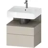 Image de Duravit Meuble sous lavabo Qatego 59x47x59 cm, avec tiroir, 1 porte, blanc brillant