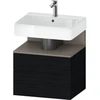 Image de Duravit Meuble sous lavabo Qatego 59x47x59 cm, blanc mat, 1 porte, avec niches