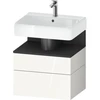 Image de Duravit Meuble sous lavabo Qatego 59x47x59 cm, gris m/we g, 1 porte, avec B