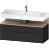 Image de Duravit Meuble sous-lavabo Qatego 119x47x59 cm, E Ma/Gris m, 1 porte, m B