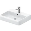 Image de Duravit Vasque Qatego 60x47 cm, blanc hgl, avec trou robinet, trop-plein, perçage robinet
