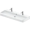 Image de Duravit Meuble double vasque Qatego 120x47 cm, 2 trous, dessus blanc brillant