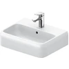 Image de Duravit Lavabo mural Qatego 45x35 cm, avec robinetterie, trop-plein, trou de robinet, blanc brillant