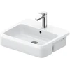 Image de Duravit Lavabo semi-encastré Qatego 55x47 cm, EB v o, m HL, Ü, HL, blanc hgl