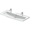 Image de Duravit Lavabo D-Neo 120,5x48 cm, avec trop-plein, trou robinet, blanc brillant, 2 trous robinet