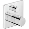 Image de Robinet thermostatique Duravit, thermostat encastré, 2 consommateurs, carré, TH4200013010, Couleur: chrome