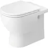 Image de Duravit WC sur pied, cuvette à chasse profonde D-Code 37x57 cm, 4,5 l, sortie horizontale, sans rebord, blanc