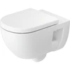 Image de Duravit WC suspendu, cuvette à chasse profonde D-Code 37x57 cm, 4,5 l, sans bride, blanc, sans charnière prémontée