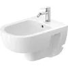 Image de Duravit D-Code bidet mural, avec trou pour robinetterie, avec trop-plein, 370x540x340mm, blanc brillant, 2723150000